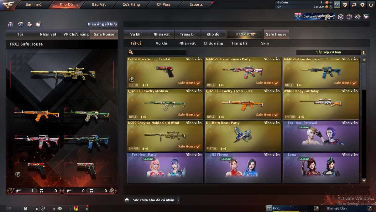 shop acc cf uy tin gia re